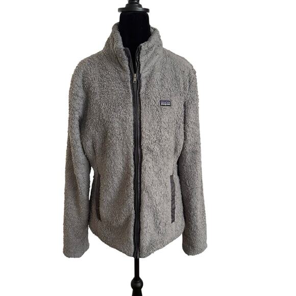 Patagonia Women’s Retro Style Fuzzy Fleece Jacket Gray Size Large Worn Wear